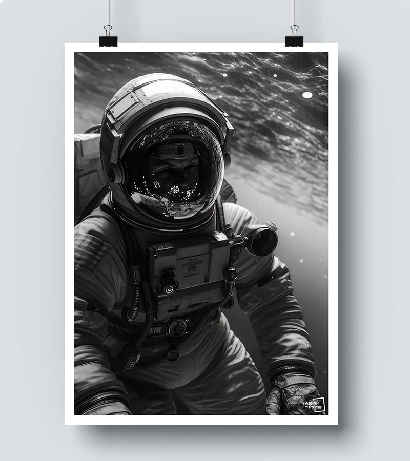 Affiche Apesanteur Noir et Blanc