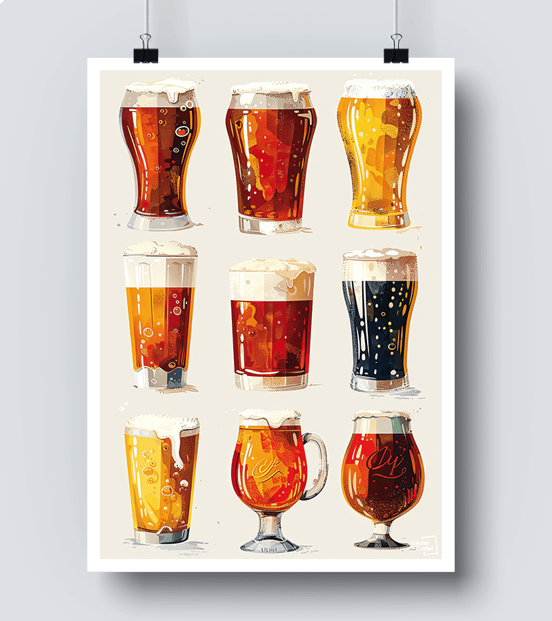 Affiche Selection de bières