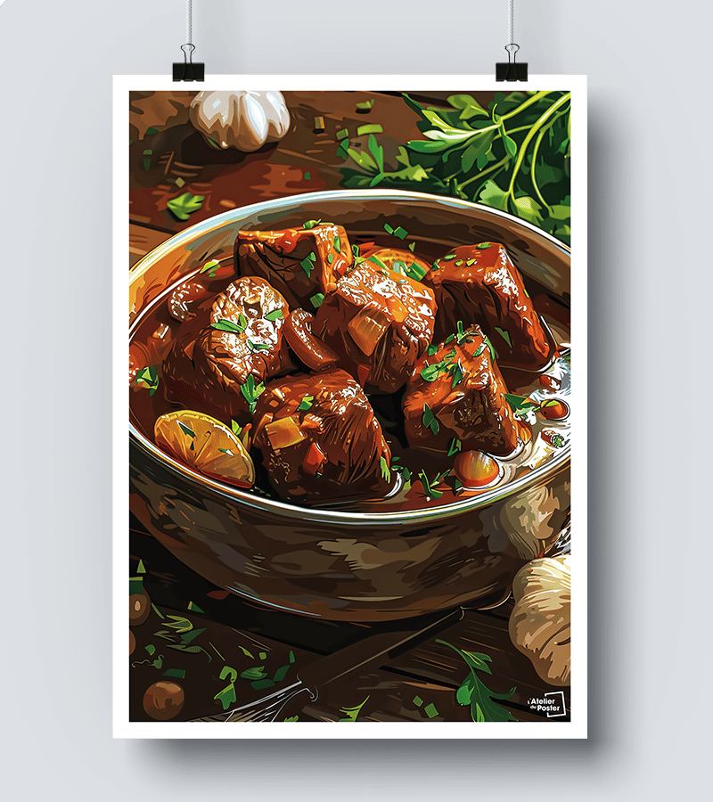 Affiche Boeuf bourguignon