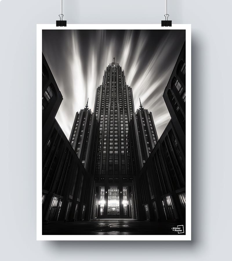 Affiche Building Noir et Blanc