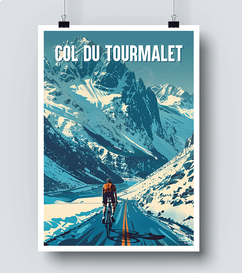 Affiche Col de Tourmalet à Vélo
