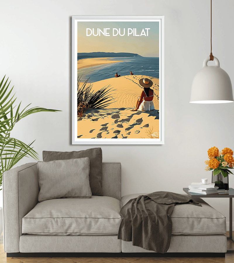 poster Dune du Pilat vintage