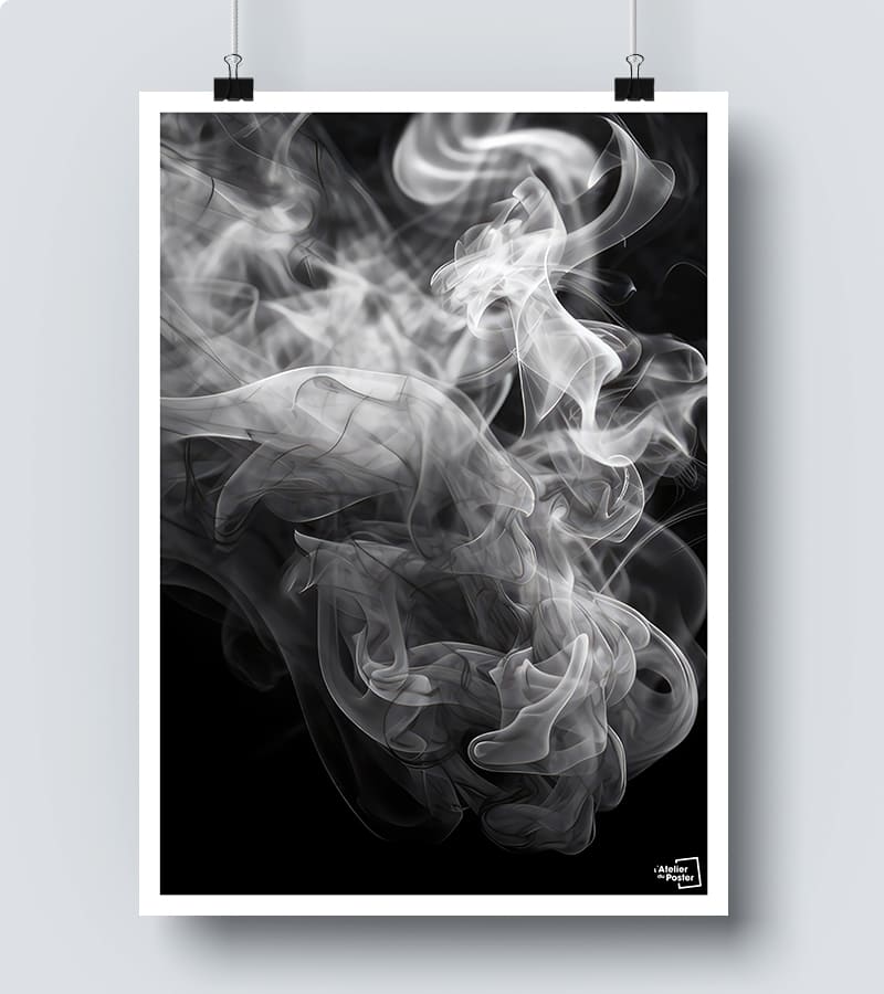 Affiche Smoke Noir et Blanc