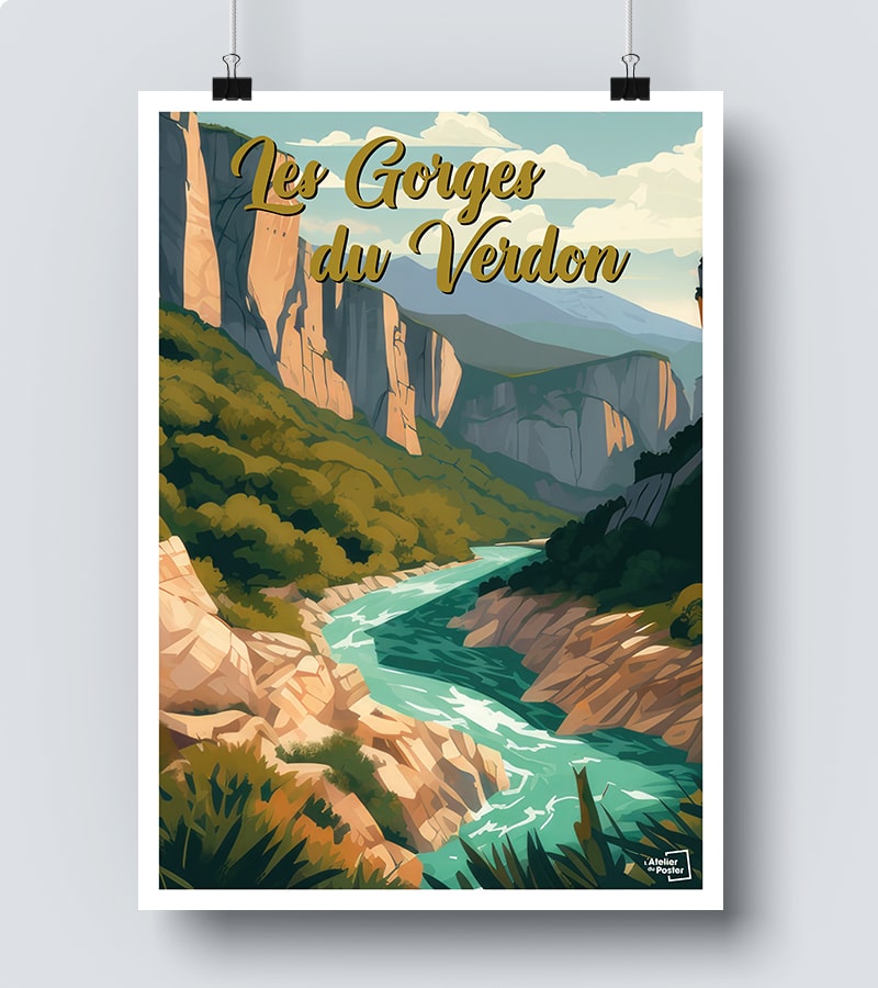 Affiche Vintage des Gorges du Verdon