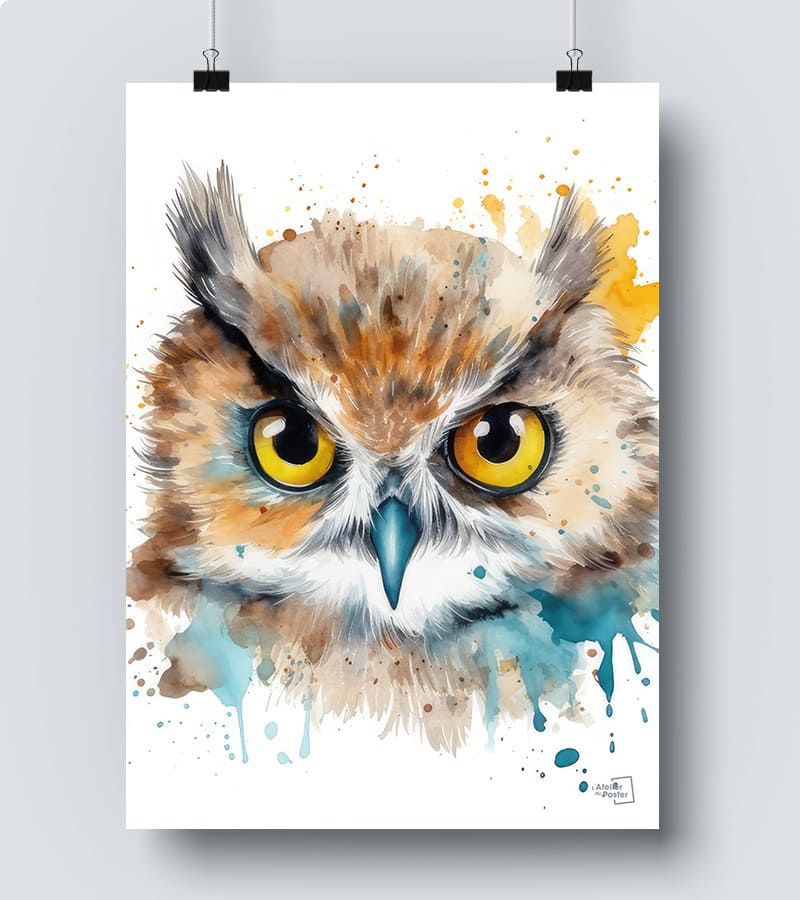Affiche Hibou chouette