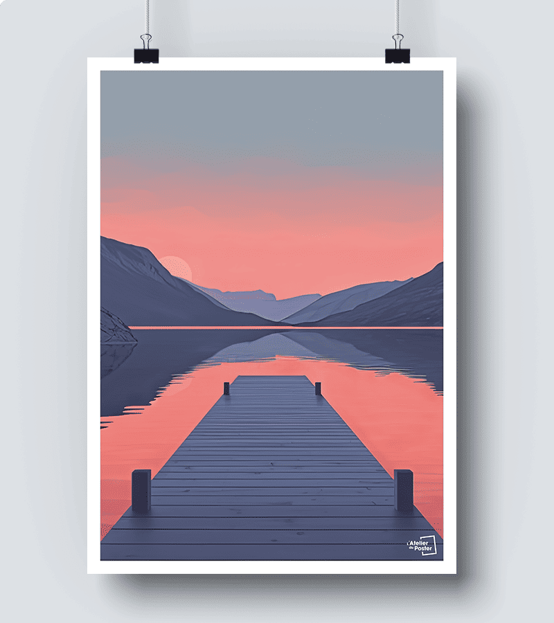 Affiche Ponton et Lac