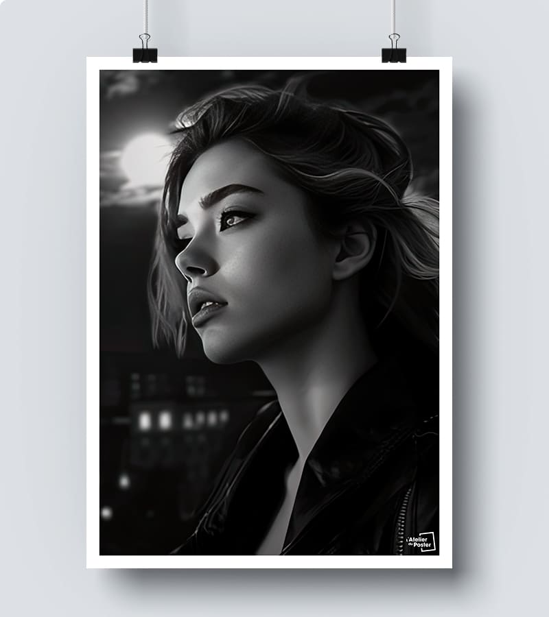 Affiche Mannequin Noir et Blanc