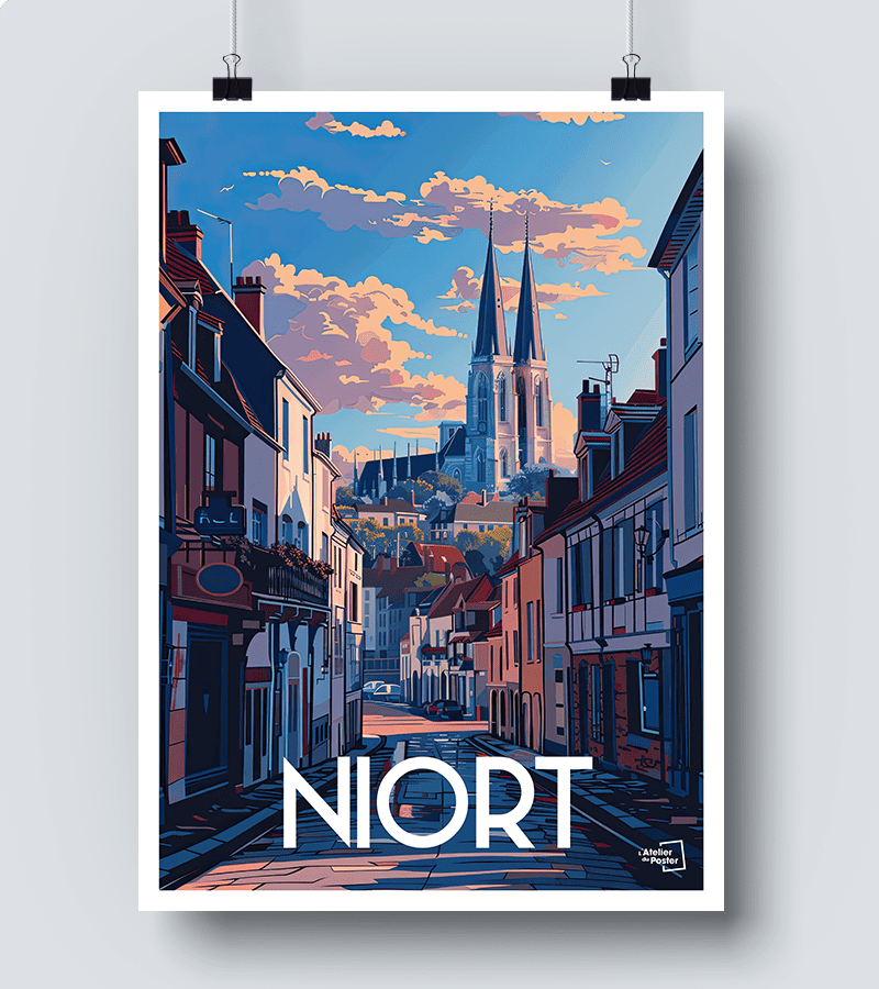 Affiche Niort vintage
