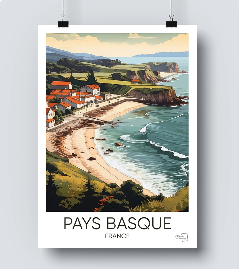 Affiche Pays Basque Saint Jean Pied de Port – Ma boutique Affiche Pays Basque Saint Jean Pied de Port – Ma boutique
