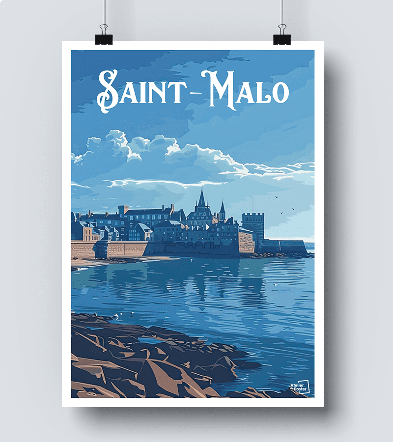 Affiche vintage St Malo