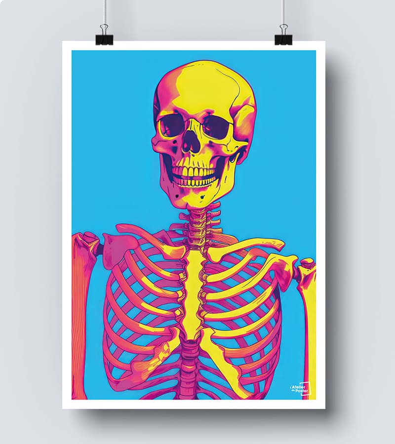 Affiche Squelette - Pop Art