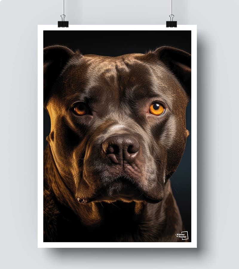 Affiche Chien Staffordshire Bull Terrier - Photographie