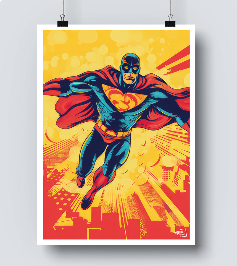 Affiche Pop Art Super Héro