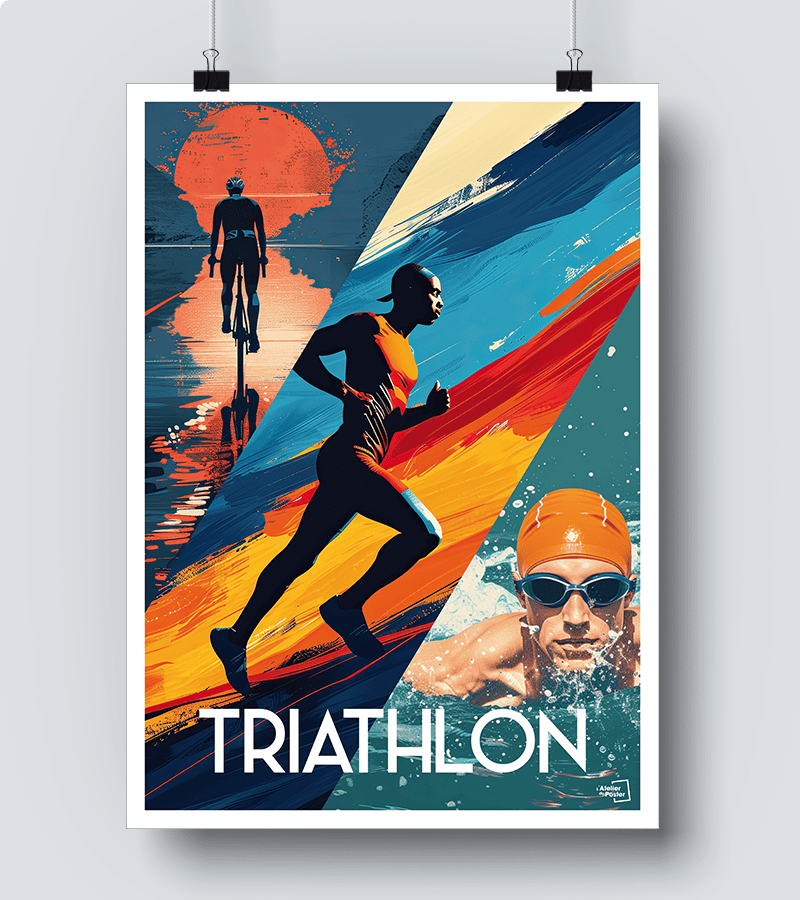 Affiche Triathlon L Atelier Du Poster affiche-triathlon-l-atelier-du-poster