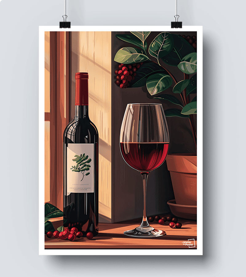 Affiche Vin Rouge