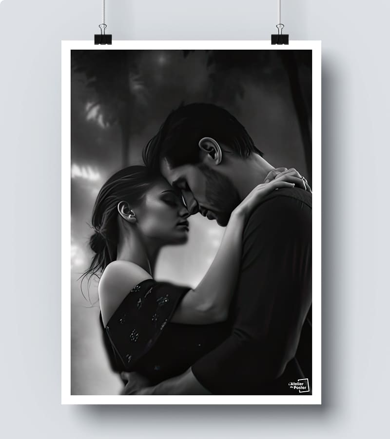 Affiche Couple Noir et blanc L Atelier du Poster