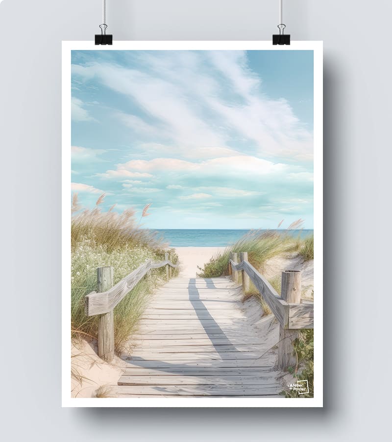 Affiche Chemin vers la plage