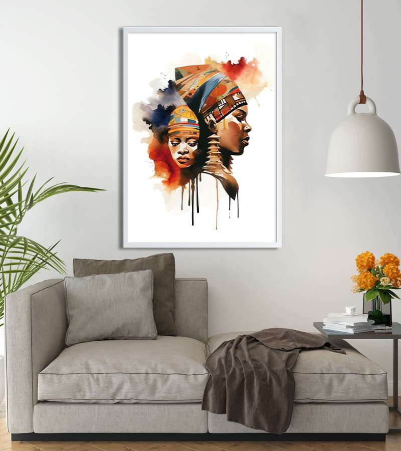 poster Aquarelle Femmes Africaines
