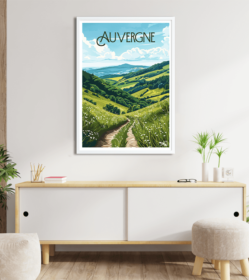 poster Auvergne vintage