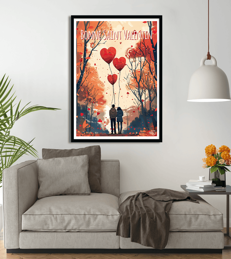 poster Saint Valentin - Amoureux