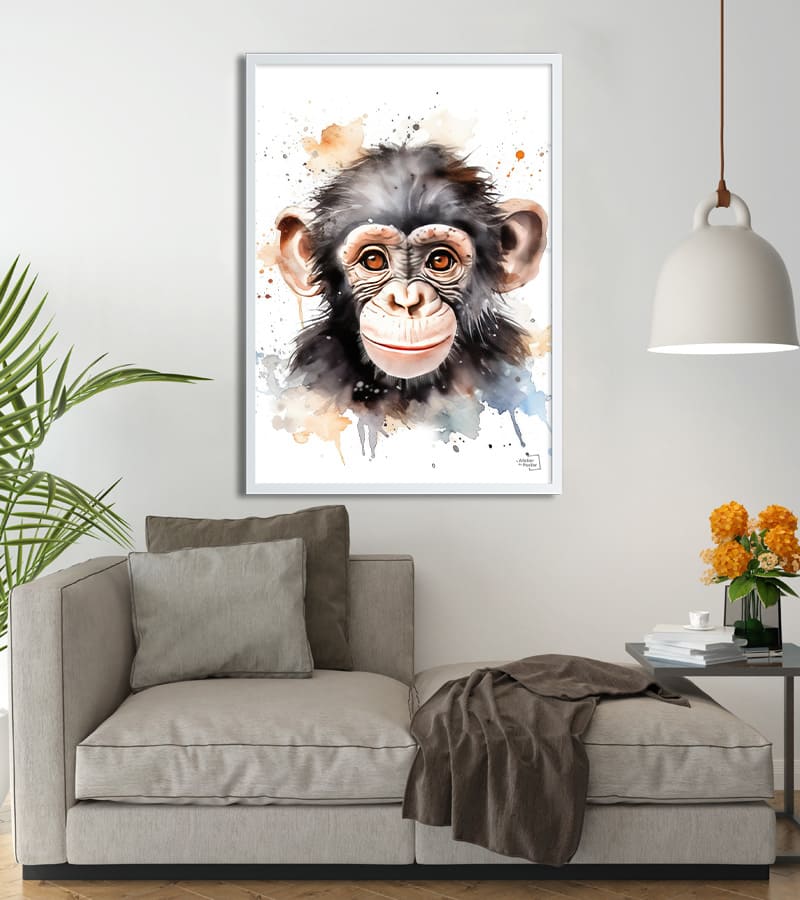 Affiche Chimpanzé singe