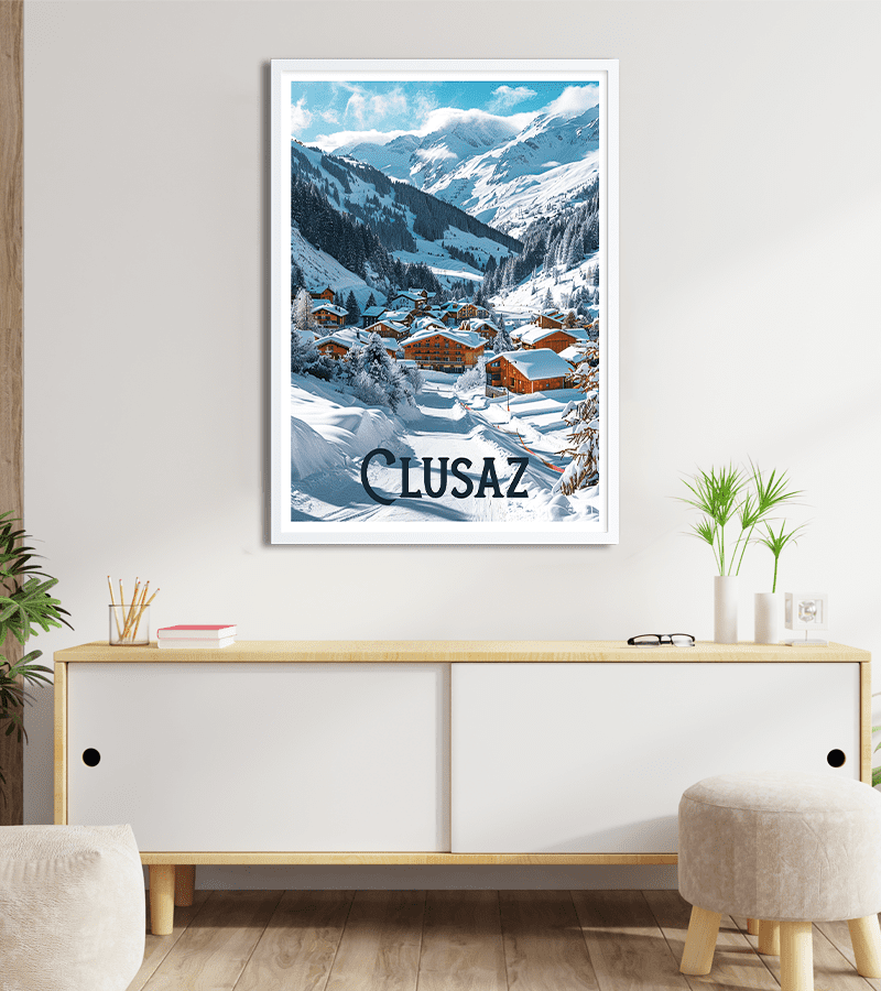 poster La Clusaz vintage