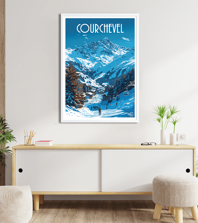 poster Courchevel Vintage