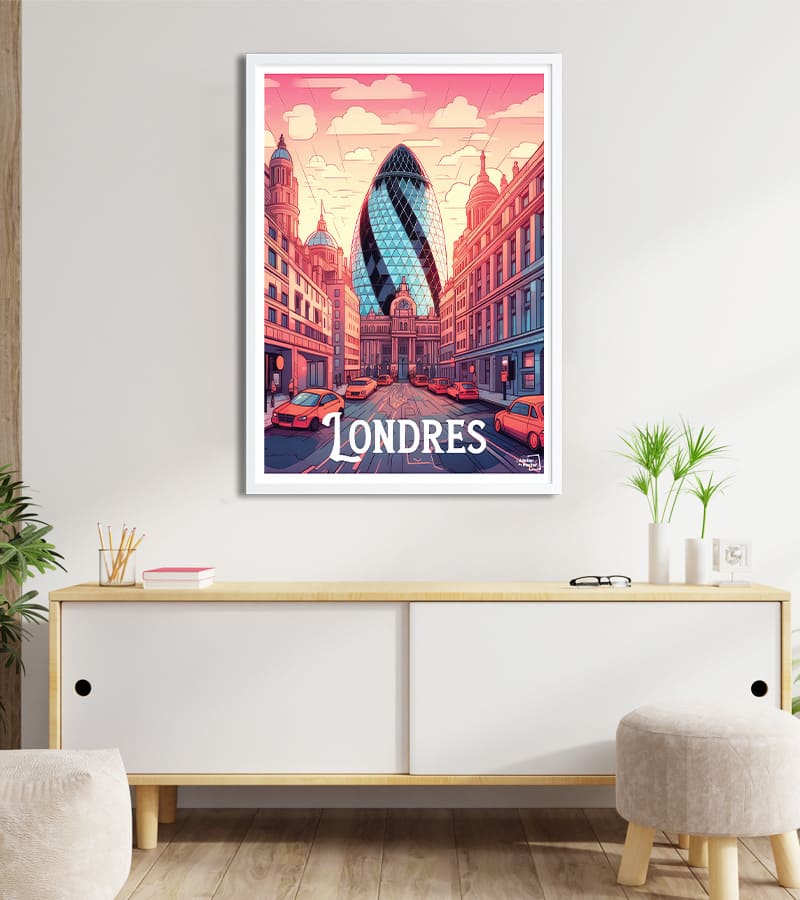 Affiche Le Gherkin - Londres