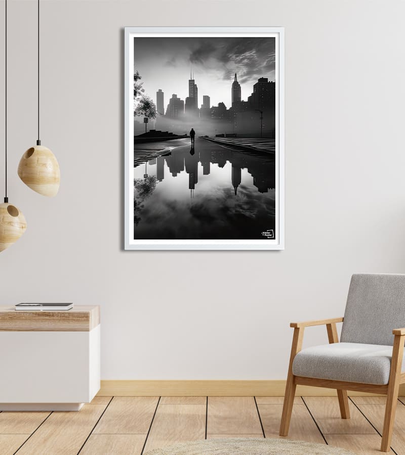 poster City Noir et Blanc