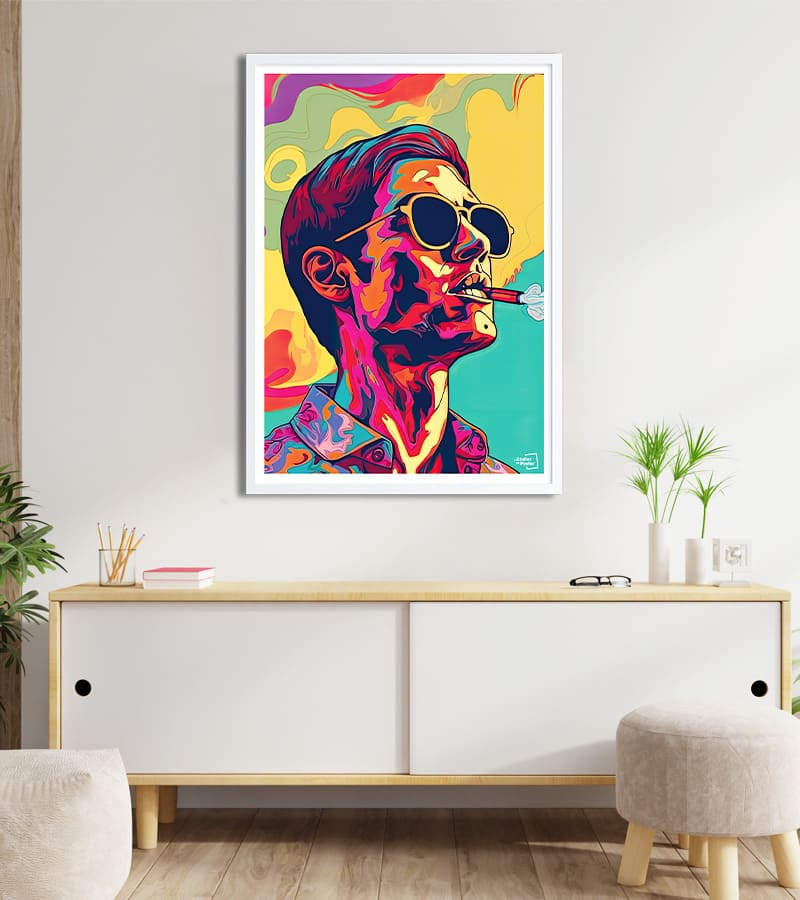 poster Homme et sa cigarette - Pop Art