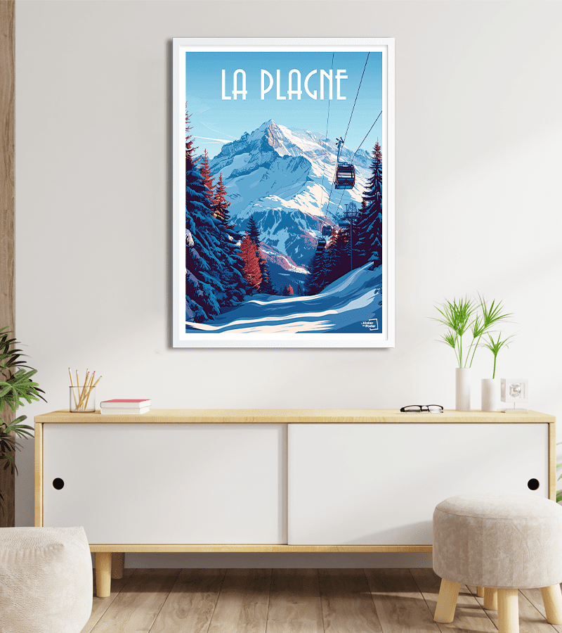 poster La Plagne Vintage