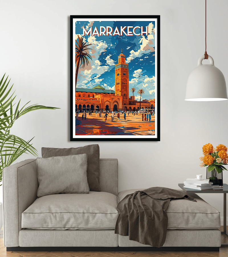 poster Marrakech - Place de Jemaa el fna