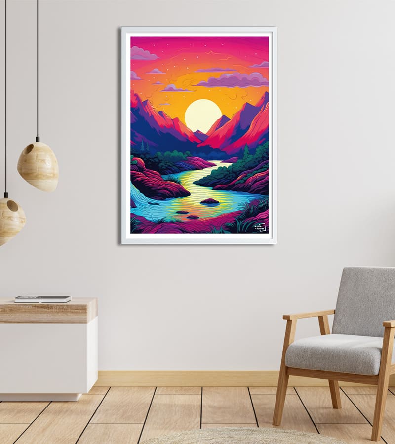 poster Montagne - Pop Art