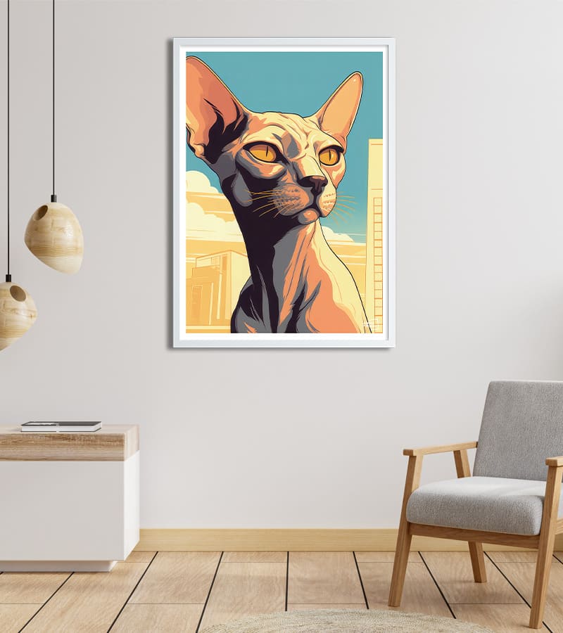 poster Chat Sphynx Pop Art