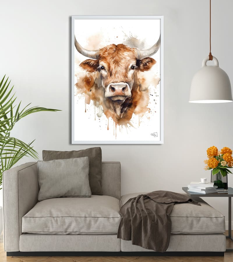 Poster Taureau vache
