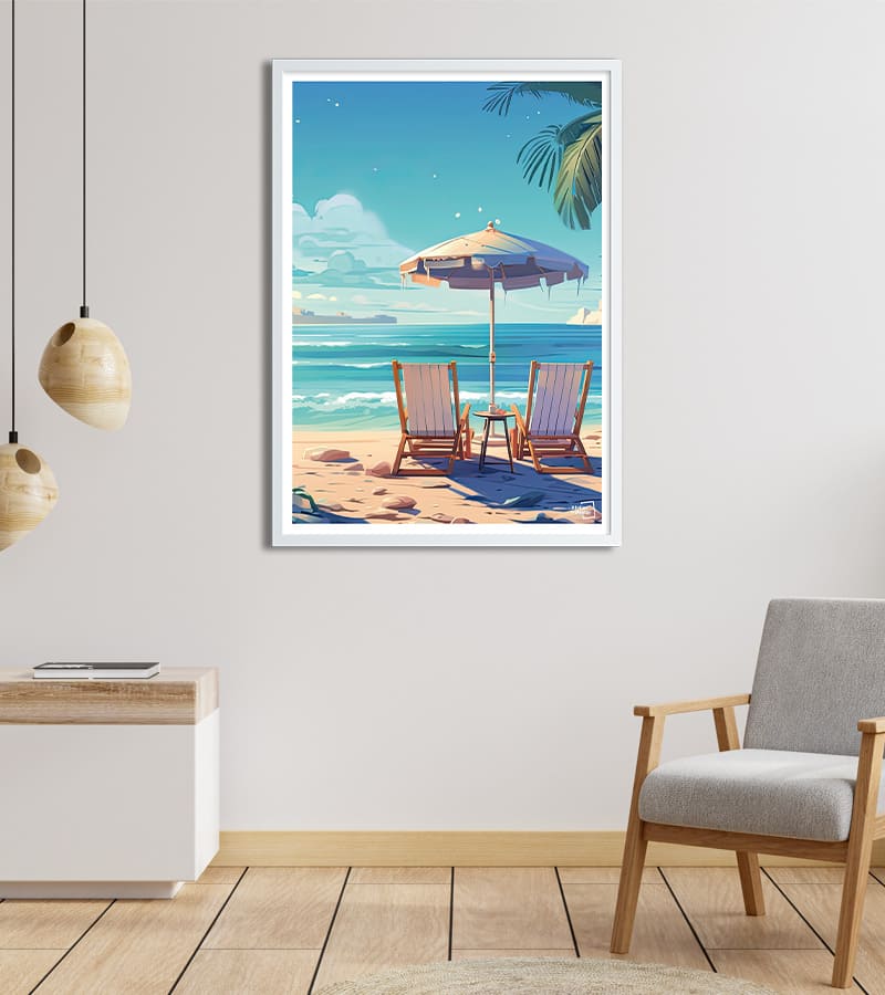 Affiche Vacance au bord de Mer