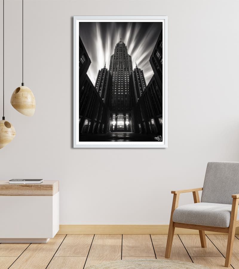 poster Building Noir et Blanc