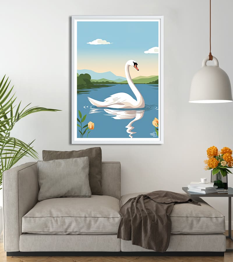 poster vintage Cygne