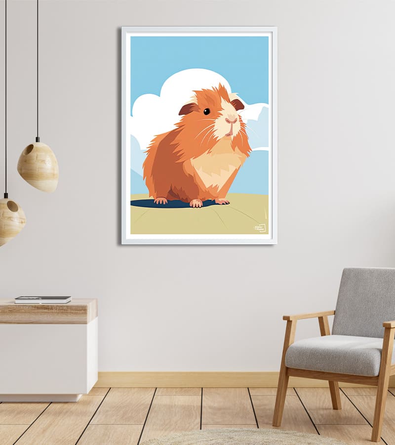 poster Cochon d'inde / Cobaye