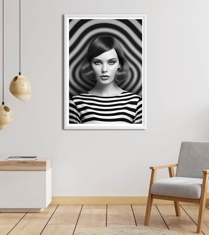 Poster Femme zebrée