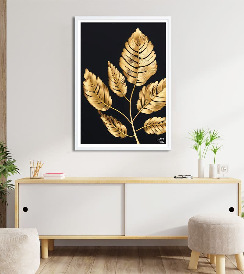 poster plante en or