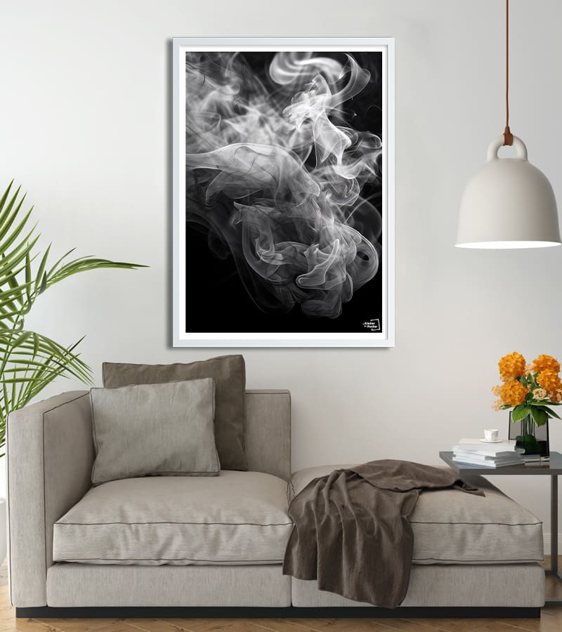 poster Smoke Noir et Blanc