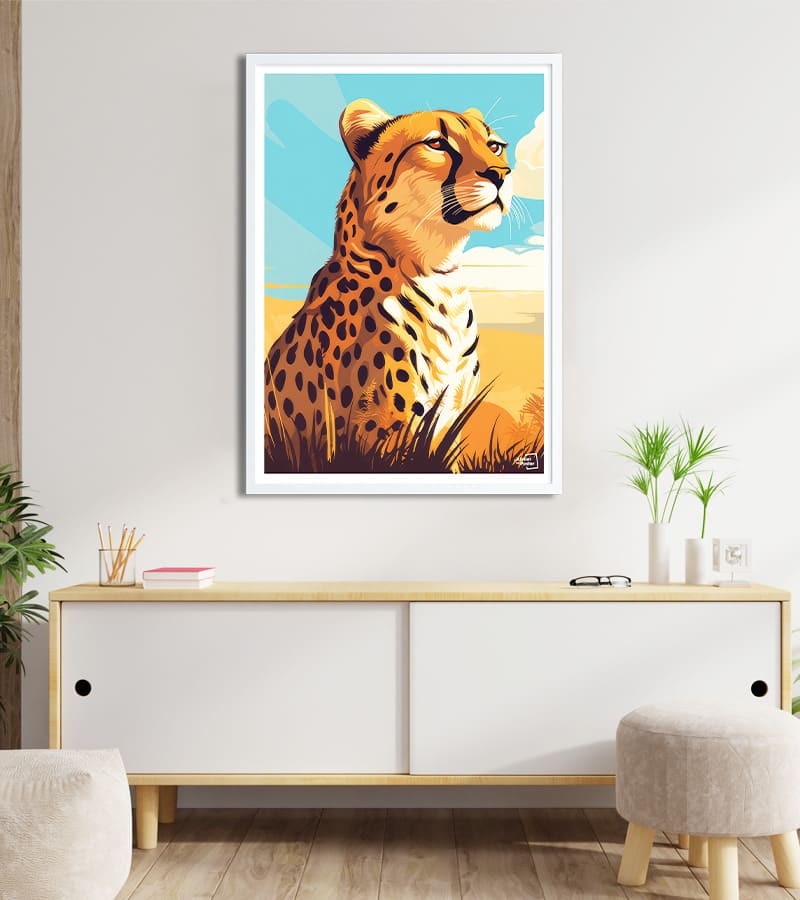 poster illustration Guépard