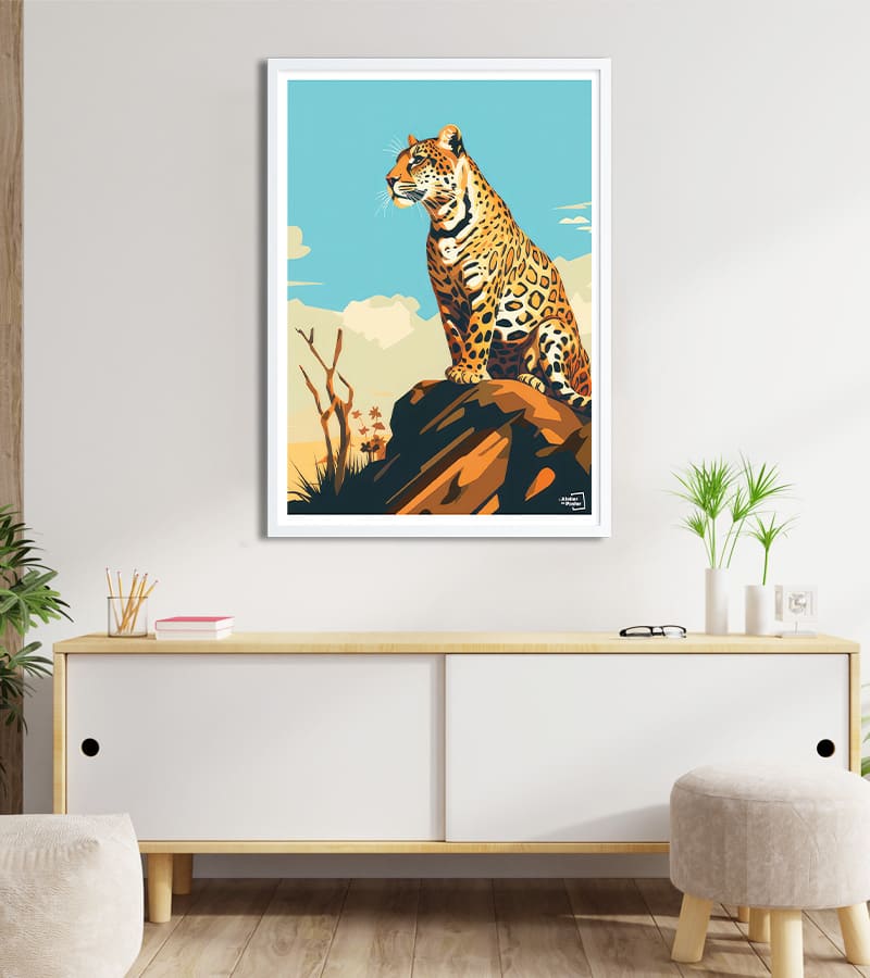 poster illustration Léopard