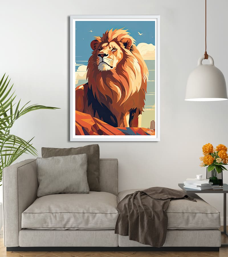 poster illustration Lion