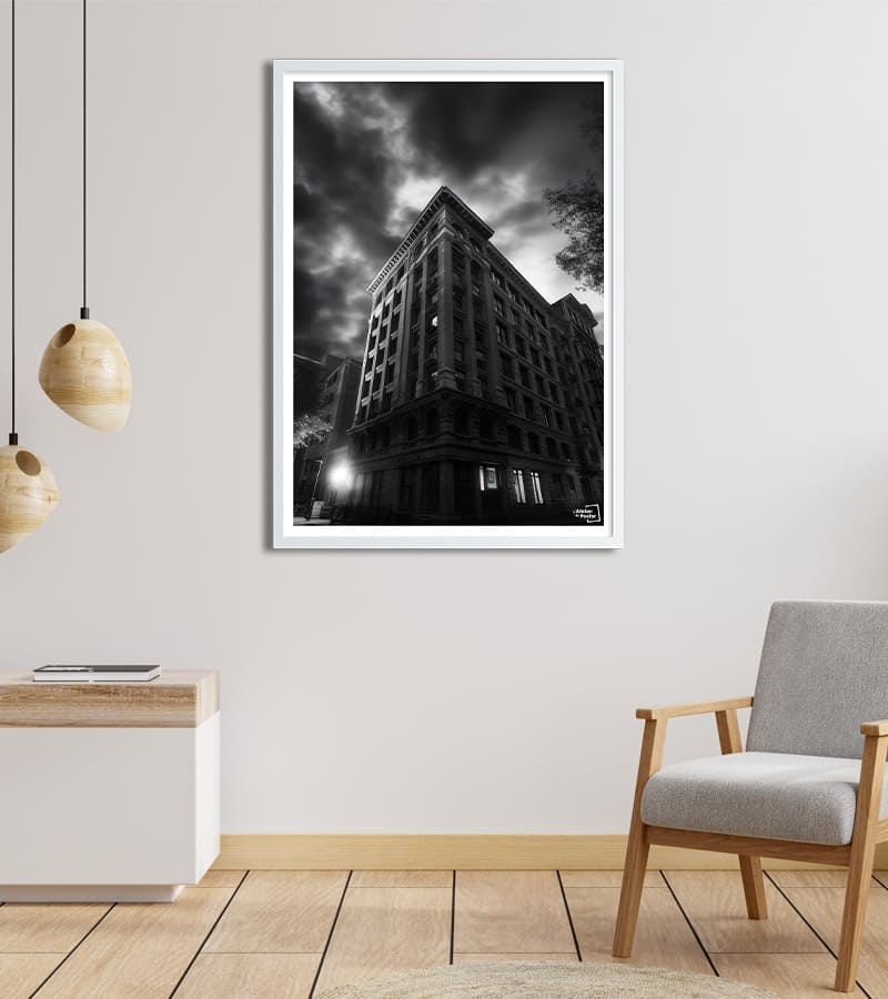 poster Bâtiment Noir et blanc