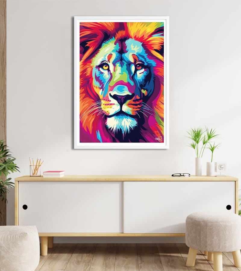 Affiche Lion - Pop Art