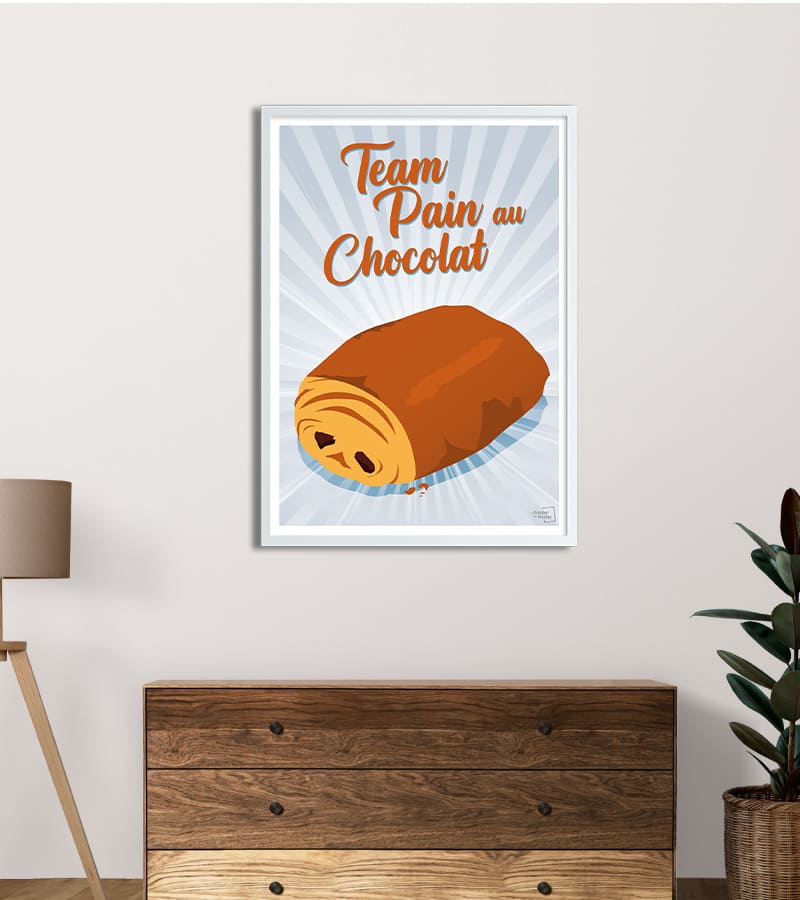 Poster chocolatine Team Pain au Chocolat