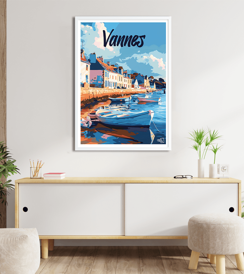 Affiche Vannes vintage