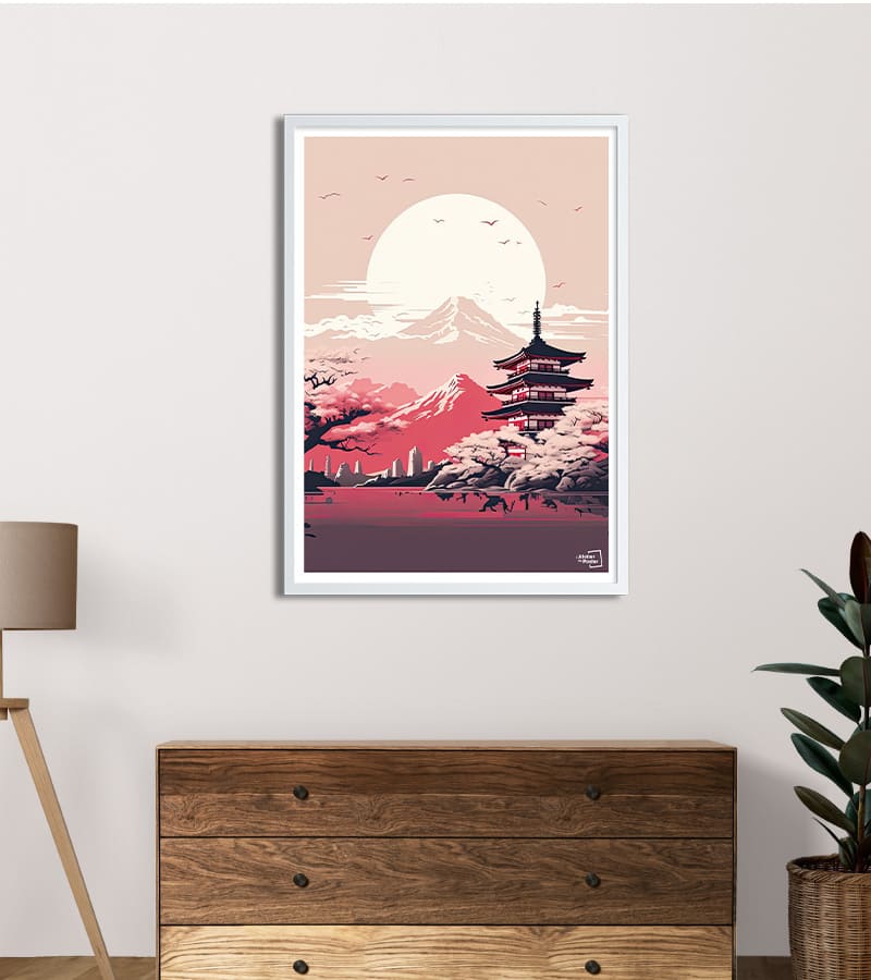 poster Temple Japonais